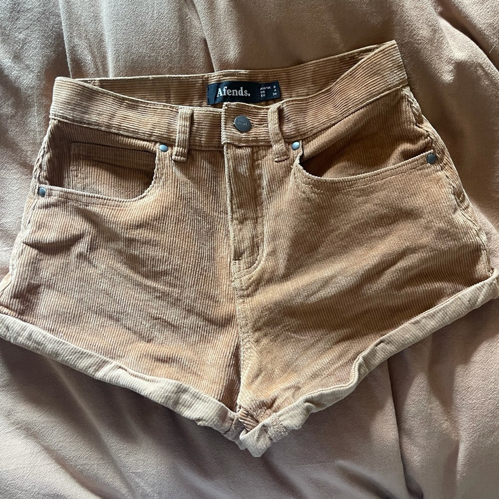 High rise dark orange shorts